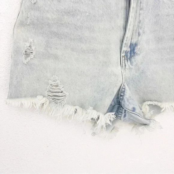 Blank NYC Light Wash The Barrow Vintage High Rise Jean Shorts, Size 27 - Picture 3 of 10